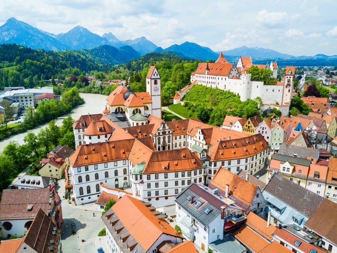 Arial view of Fussen ,Germany.