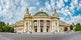 Panoramic view of Grand Palais (Great Palace) in Paris, France. Grand palais has more than 1.5 mln visitors per year, no people