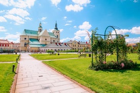 Photo of panoramic aerial view of Kazimierz Dolny, Poland.