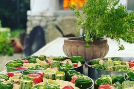 Traditional cooking class in the wood oven