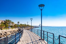 Photo of the seafront and the city of Limassol on a Sunny day, Cyprus.