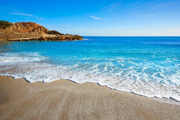 Photo of Cullera Platja del Far beautiful beach Playa del Faro in Valencia Spain.