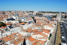 Photo of Tours aerial panoramic view. Tours is a city in the Loire valley of France.