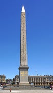 Paris, France. Panoramic view from Arc de Triomphe. Eiffel Tower and Avenue des Champs Elysees. Europe.