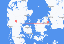 Flyreiser fra Billund, Danmark til København, Danmark