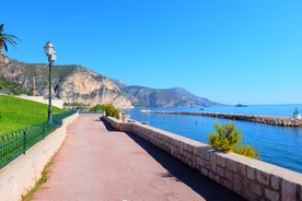 photo of an aerial panoramic view on marina in Beaulieu sur Mer, France.