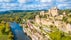 photo of a beautiful view of the Château de Beynac and Beynac-et-Cazenac town in France.