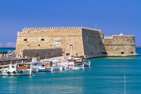 photo of view of Venetian fortress Koules in Heraklion, Crete, Greece.