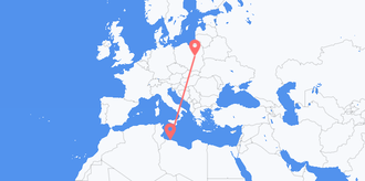 Flights from Libya to Poland