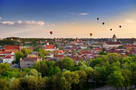 Photo of aerial view of Bauska Castle that is a complex consisting of the ruins of an earlier castle and a later palace on the outskirts of the Latvian city of Bauska, Latvia.