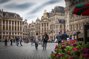 Brussels, Grand Place in beautiful summer sunrise, Belgium