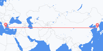 Flights from South Korea to Greece