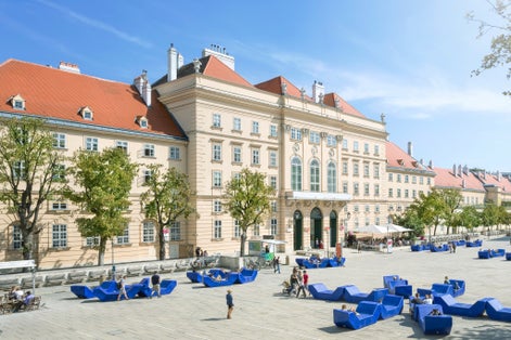 Photo of the Museumsquartier or MQ or Museums Quartier is an area in the centre of Vienna, Austria.