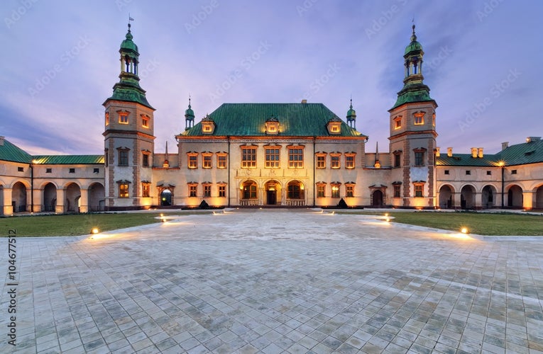  Photo of Bishop`s Palace after sunset in Kielce, Poland