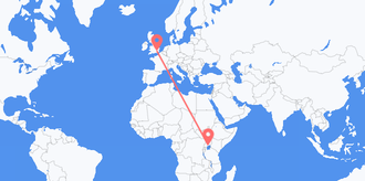 우간다 출발 영국 도착 항공편