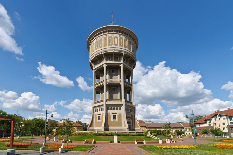 Photo of Square of the Water tower in Szeged, Hungary.