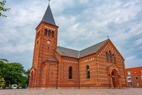 PHOTO OF VIEW OF Church of Our Saviour in Esbjerg, Denmark.