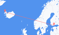Flights from Helsinki to Ísafjörður