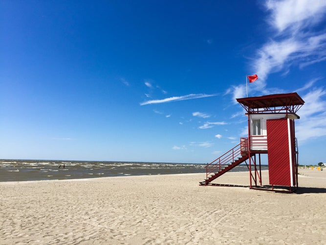 Beach scenery in Pärnu Estonia