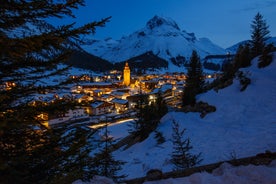 photo of a winter village over Lech Am Arlberg, Austria.