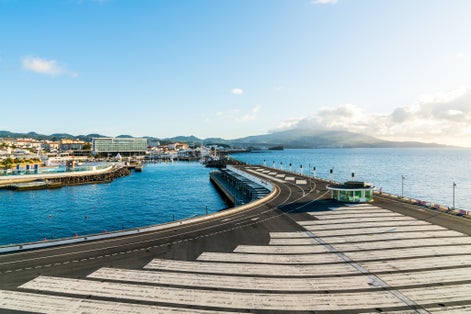 Photo of Ponta Delgada Promenade Waterfront, Sao Miguel ,Azores, Portugal.