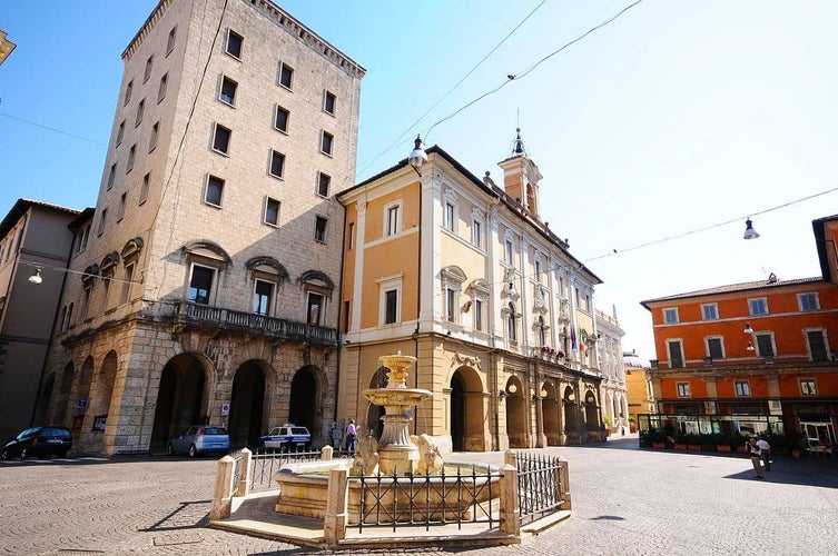 photo of  a square in Rieti, Italy.