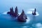 photo of view of Reynisdrangar cliffs, South, Vík, Iceland.