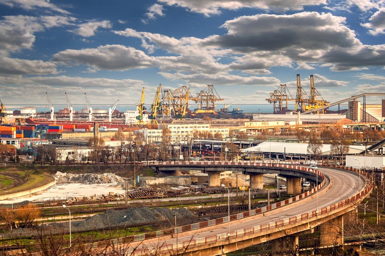 Constanta port industrial area.