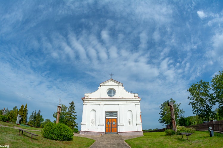 White church in Lithuania near Šiauliai