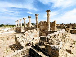 Photo of aerial view of Paphos with the Orthodox Cathedral of Agio Anargyroi, Cyprus.