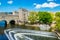 Photo of the Pulteney Bridge on River Avon in Bath, England.