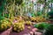 Photo of Cactus in the Botanical Gardens of El Huerto del Cura in Elche near Alicante in Spain.