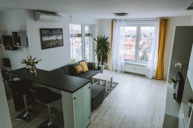 Design apartment, the city centre close to the health spa