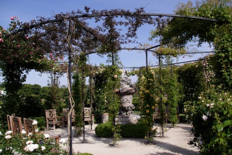 Photo of the Alnwick Garden that is one of the world’s most extraordinary contemporary gardens. From poisonous plants and treetop walkways to glorious roses and towering delphiniums, UK.
