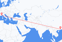 광저우에서 출발해 니스로 향하는 항공편