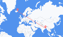 Flights from Kolkata to Egilsstaðir