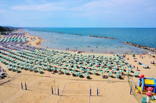 Photo of colorful morning cityscape of Termoli port , Italy.