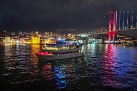 Dîner-croisière d'une demi-journée en yacht de luxe au coucher du soleil à Istanbul