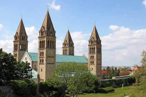 photo of view of Pécs TV Tower .