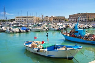 Photo of aerial panorama of Brindisi in the afternoon, Puglia, Barletta, Italy.