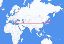 東京からイラクリオン行きのフライト