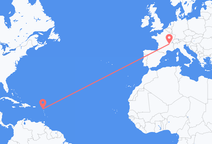 Antigua to Lyon