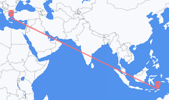 Loty z Dili, Timor Wschodni do Ano Syrosa, Grecja