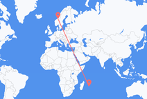 Vuelos de Isla de Mauricio a Trondheim