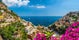 Photo of aerial view of beautiful landscape with Positano town at famous Amalfi coast, Italy.