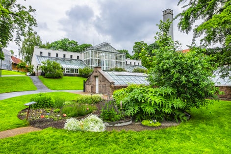 Photo of botanical Garden and museums within it are among Oslo's most popular attractions for tourists and local visitors in Oslo, Norway.