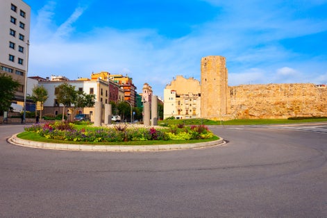 photo of Torre de les Monges in Tarragona. Tarragona is a port city located in northeast Spain on the Costa Daurada in Catalonia region in Spain.