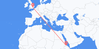 Flights from Eritrea to the United Kingdom