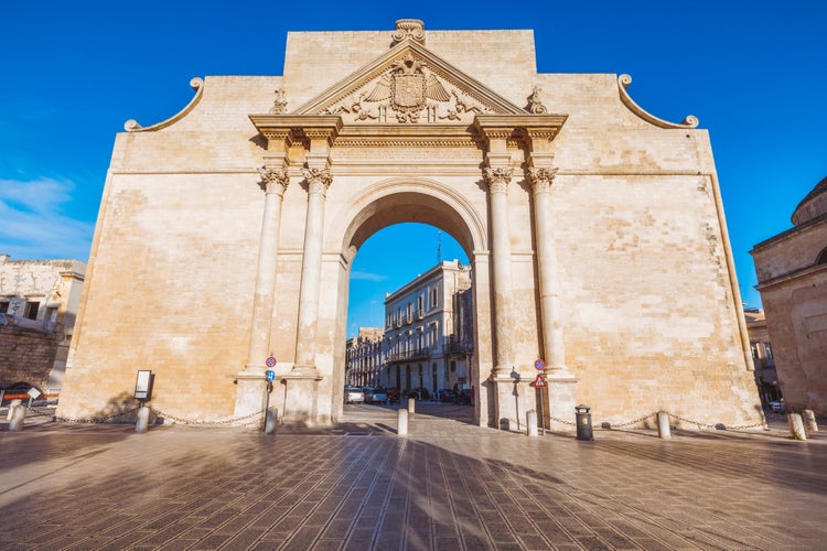 Imposing Porta Napoli in Lecce Italy