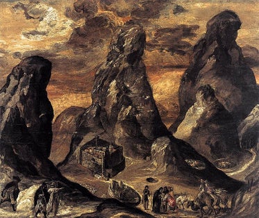 photo of  View of Mount Sinai, located in the museum, herakion, Greece.